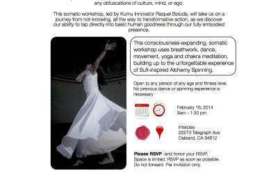Inviting Transformative Action-Alchemy Spinning Workshop