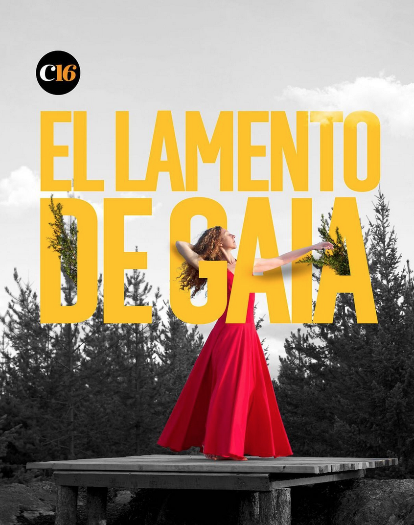 Raquel Santiago en la performance "6 días" en el Monte Abantos.
